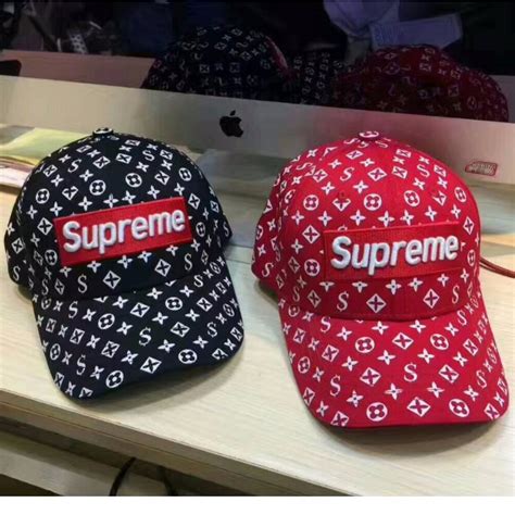 fake louis vuitton supreme hat